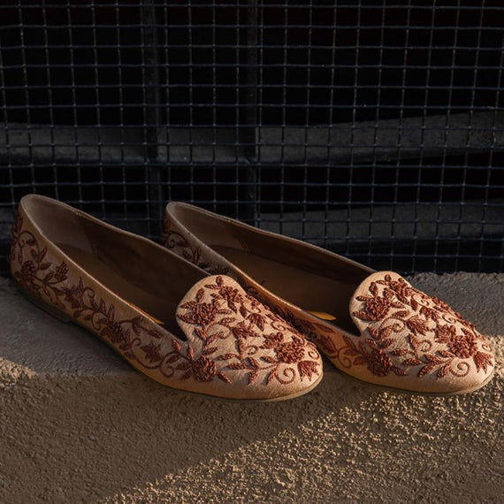 Mana - JUJU by Jyoti Sardar - handmade hand embroidered vegan shoes for women