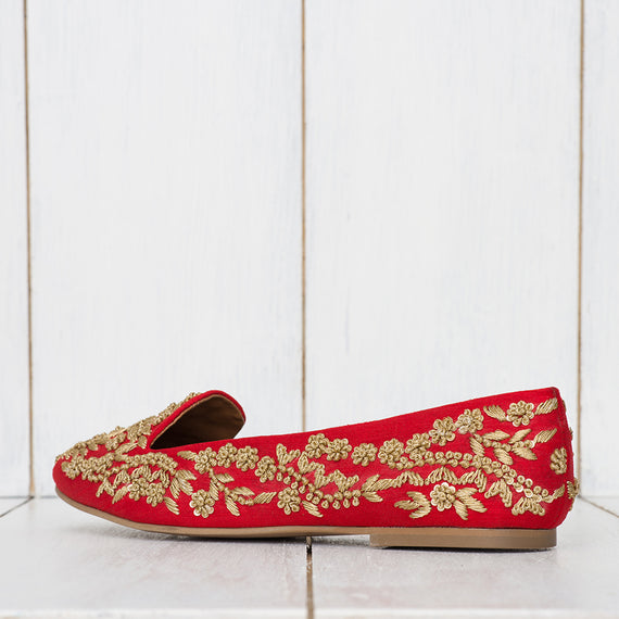 Heer - JUJU by Jyoti Sardar - handmade hand embroidered vegan shoes for women