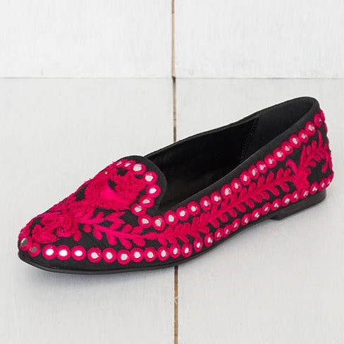 Valentina - JUJU by Jyoti Sardar - handmade hand embroidered vegan shoes for women